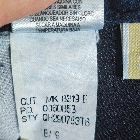 Michael Kors Jeans High Rise Flare women's size 14 dark washed indigo blue - Picture 8 of 13
